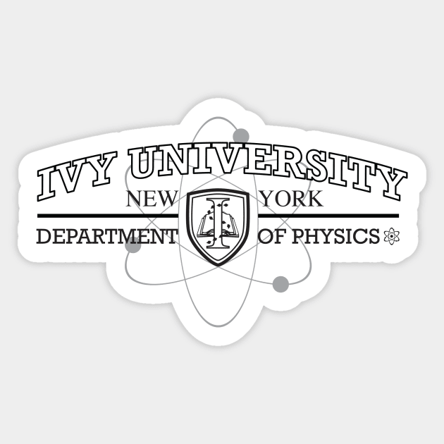 Ivy University - Department of Physics Sticker by BlazeComics